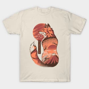 Japanese Fox - Cream T-Shirt